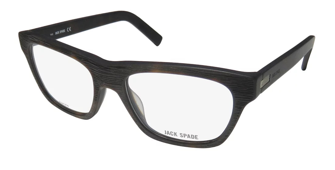 LENSES SPADE JACK FULL-RIM CLASSIC DESIGNER NEW MATTE DESIGN TORTOISE FRAME 53-18-140 COLLECTIBLE DEMO JONATHAN MENS/WOMENS UNISEX EYEGLASSES/EYEWEAR