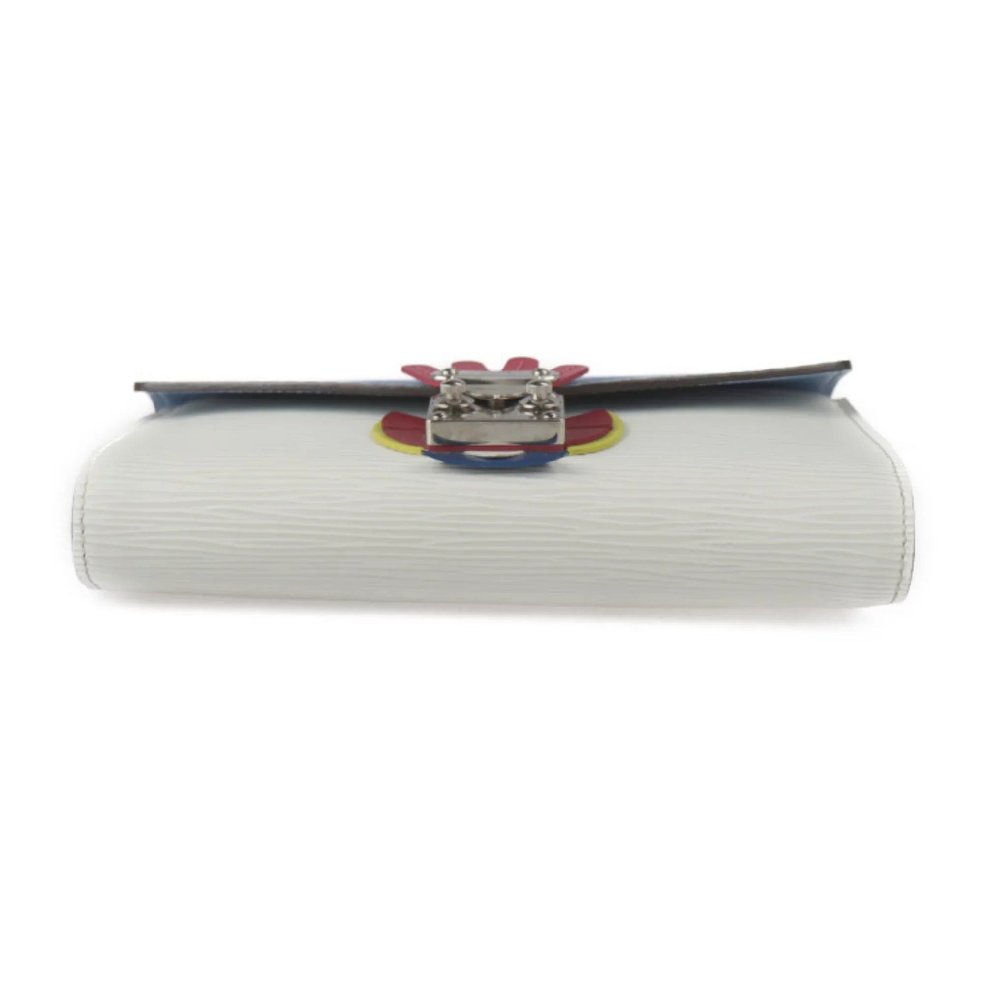 Long Leather Mask Hardware Chain Bag (Good) Multicolor White Epi LOUIS Wallet M60795 Tribal Silver VUITTON Blue Pre-Owned Series Vuitton Shoulder Louis