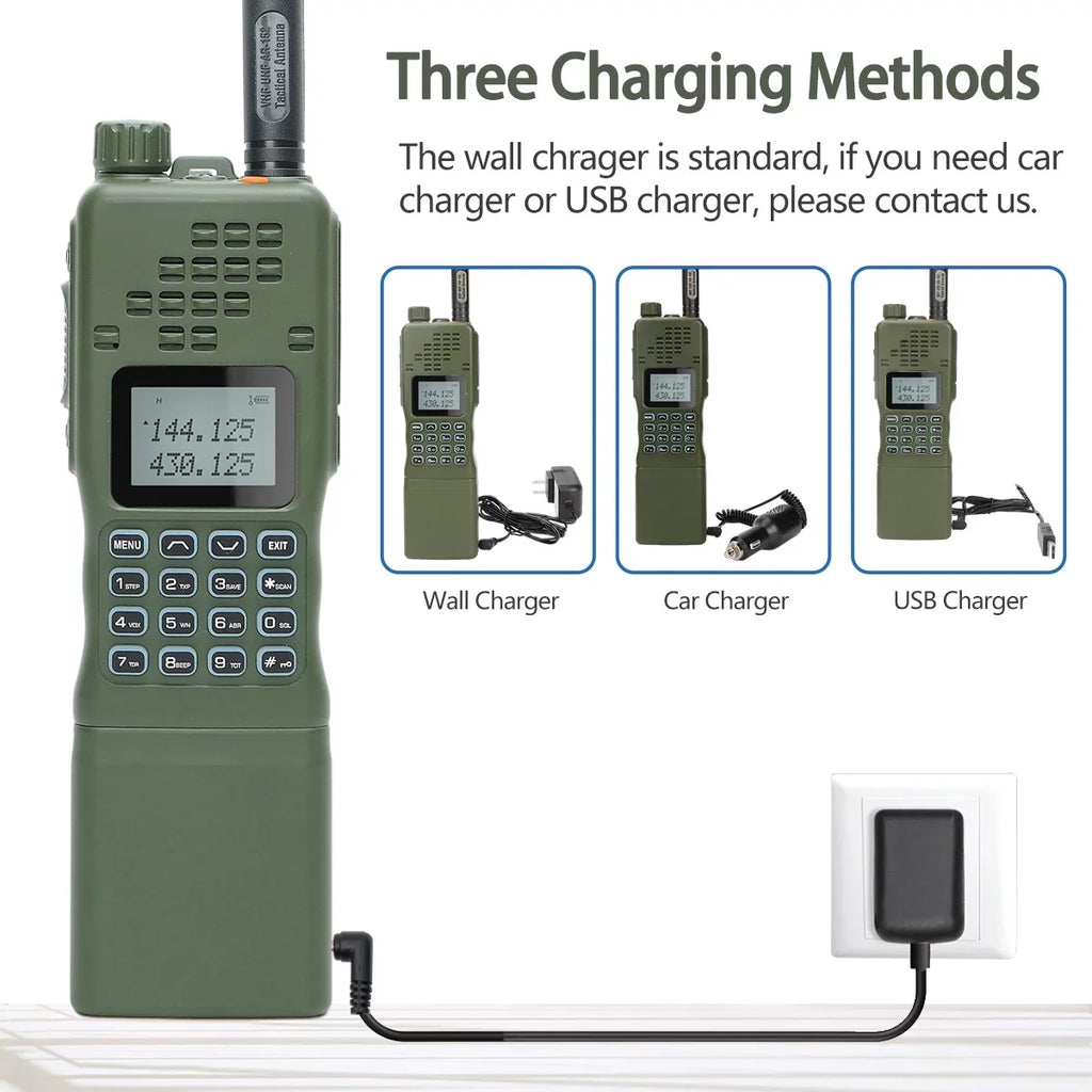 Talkie Battery Walkie AR-152 Programming Ham Radio Way 12000mAh Radio Long Powerful Extra Cable with Portable Two Tactical Range ABBREE Full 10W Kits