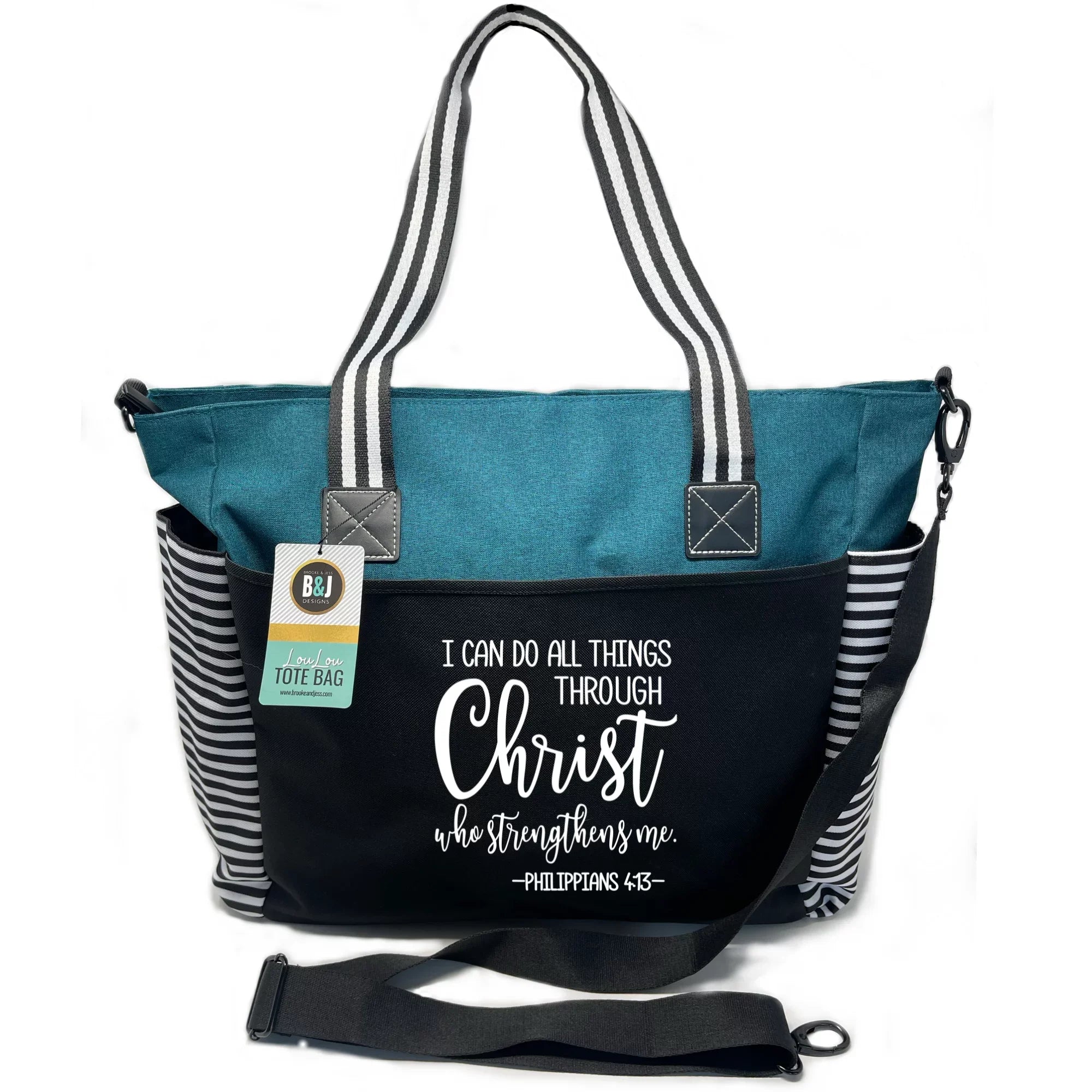 Tote Bag Christ Through LouLou Teal