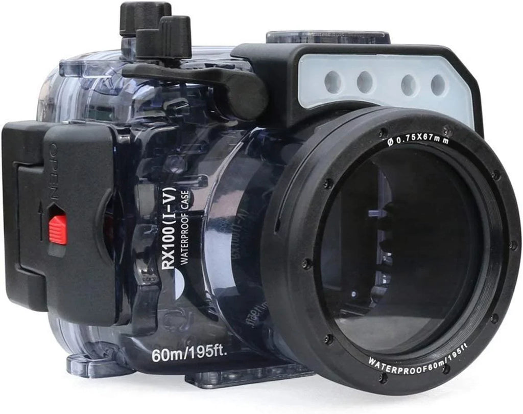 case M4 I Seafrogs Waterproof Tray Sony Kit, M2 M3 Aluminium Dome III RX100 Hands Port M5 & for V RX100 Housing II Underwater IV Camera w/ Two 60M