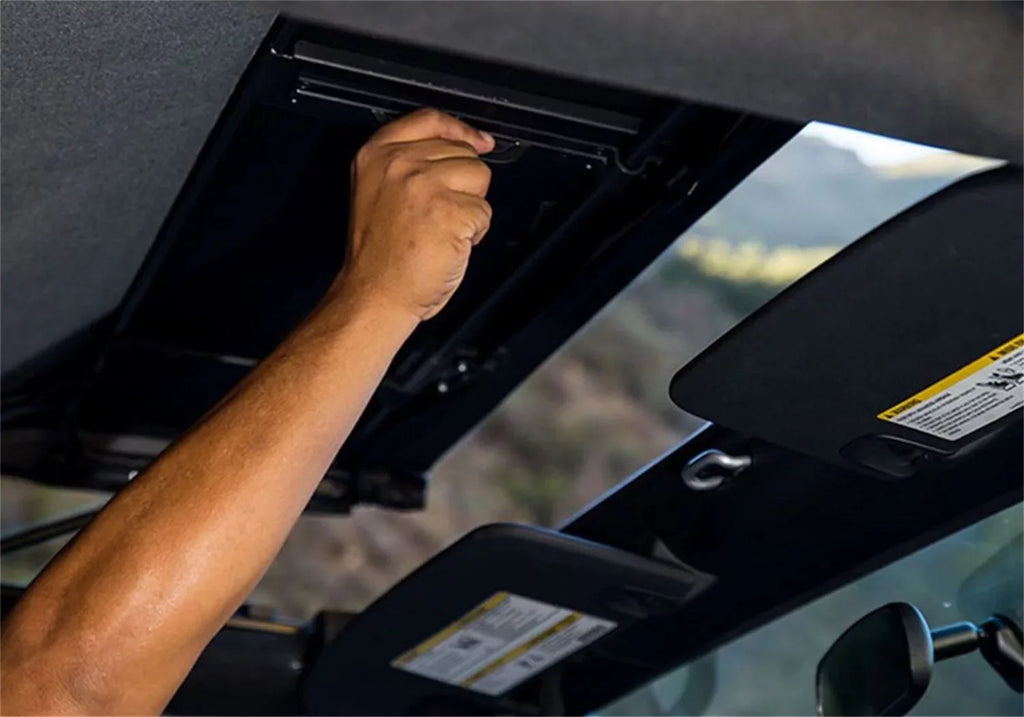 Trailview Door, Diamond Style Wrangler Black RealTruck Tonneau Top Jeep by 2007-2018 2 Rampage For 990235 Cover Rear With Soft