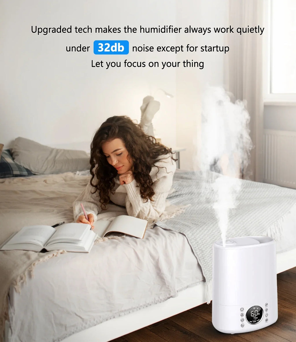 Maxfavor sq Mist Warm Bedroom 861 and Vaporizer Room and Customized Cool for ft. Humidifiers Humidity Remote Humidifiers 6L for with