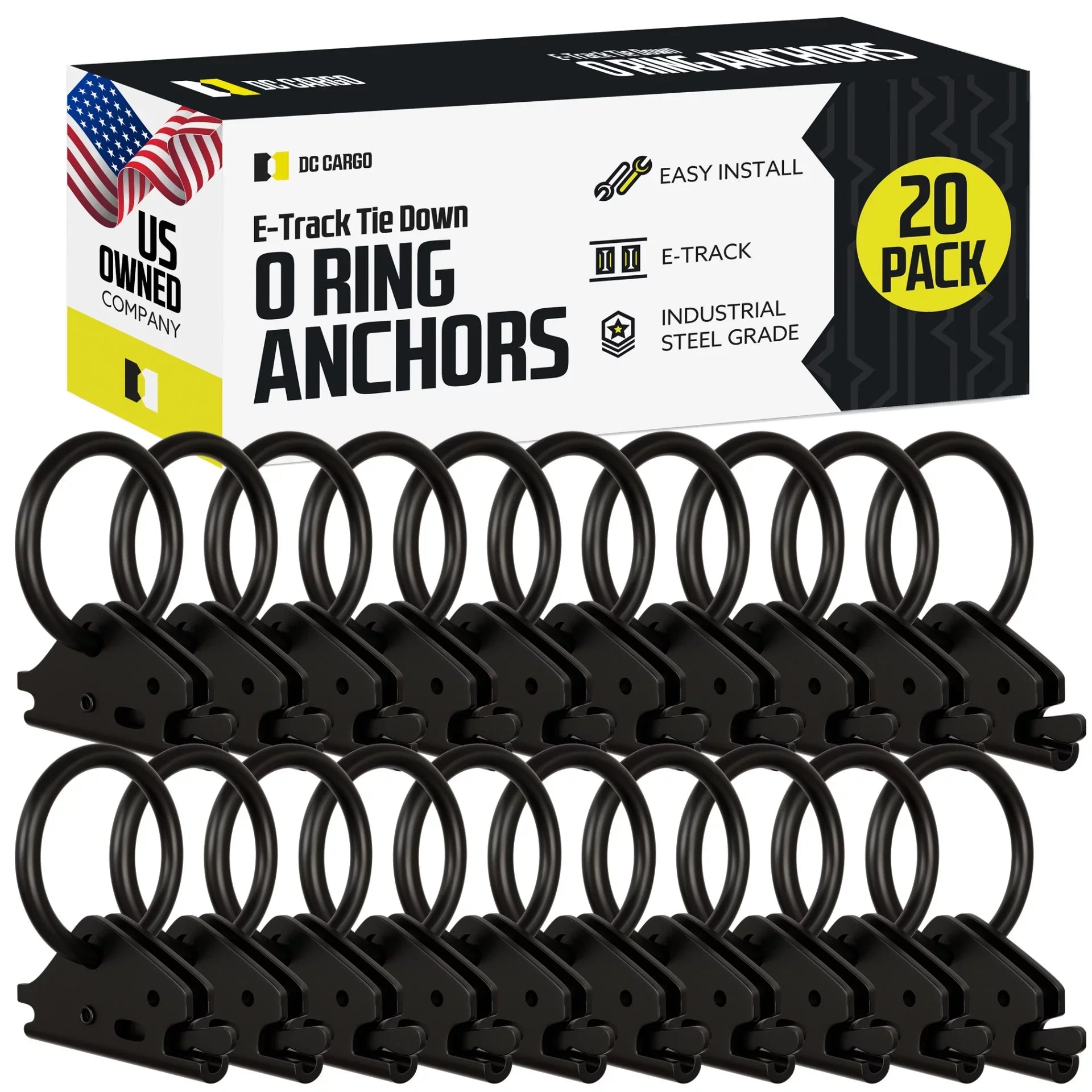 Steel, Truck, ETrack Loads Pickup" Track w/ TieDown System Cargo E Fittings, Down Rails Anchors in Ring O Van, Trailer, "20 Spring Tie E-Track Enclosed/Flatbed to Tie-Down