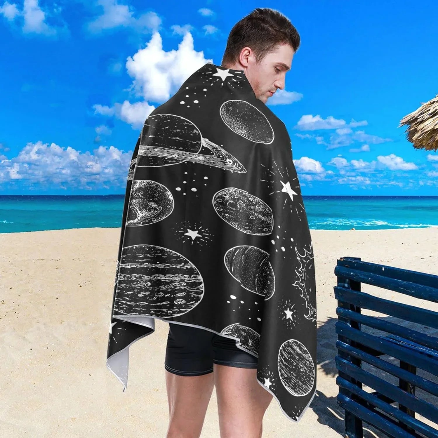 for Camping Holiday（387） Towels Quick Bestwell Towel Compact - Oversized Pattern - Towel Swimming Beach Absorbent Space Travel Super Lightweight Dry Planets