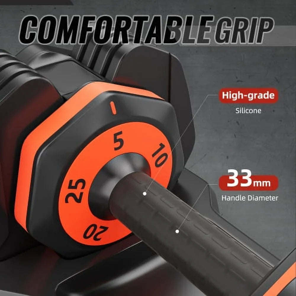 Gym Equipment Weight Adjustable Dumbbell Men Anti-Slip Dumbbell Home Pairs Handle Adjust Set for Exercises Fast with 5 Workout Pair Dumbbells 1 25LB and in Metal in Women for