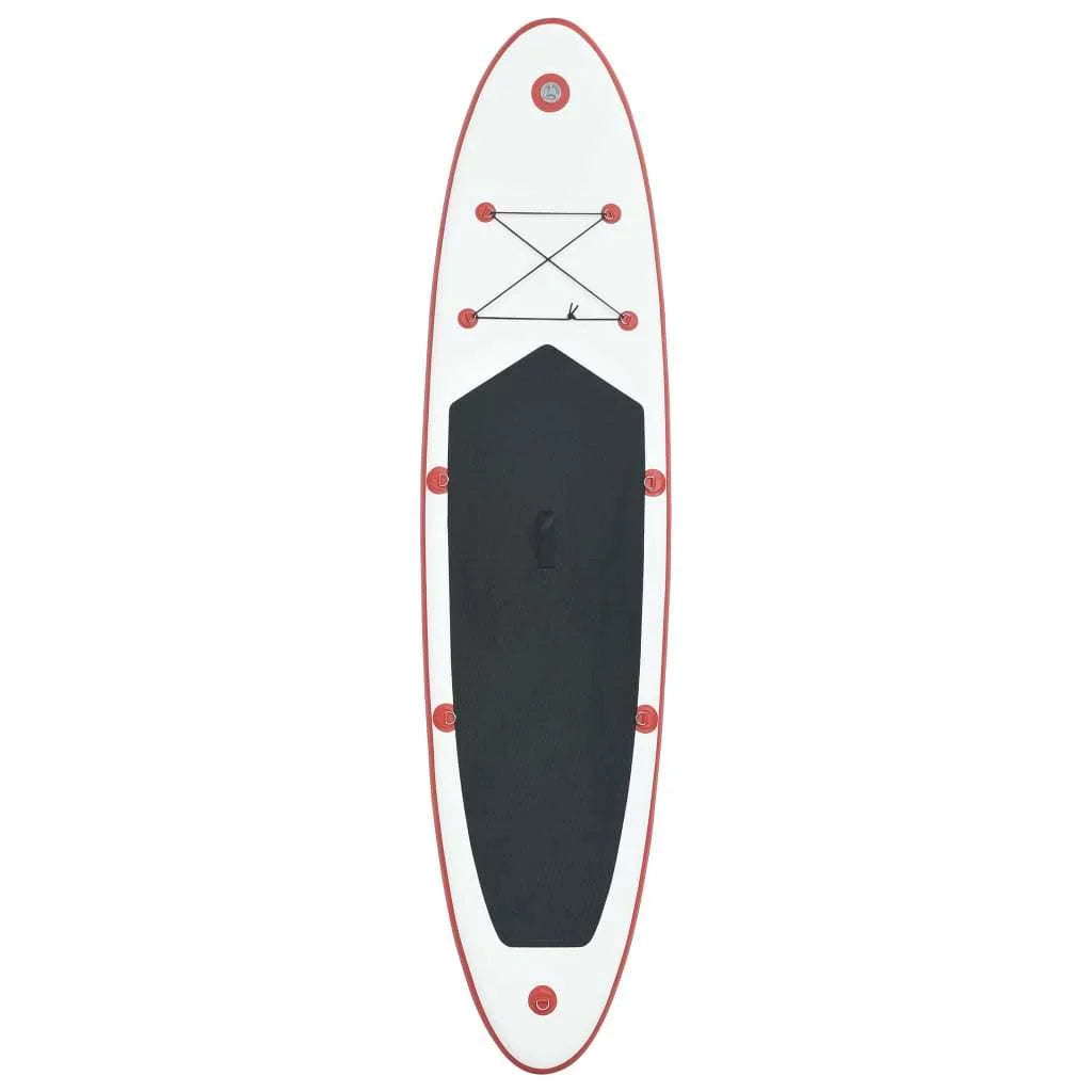 Up Striking - Surfboard White Inflatable Board Red Stand An and Paddle in Set