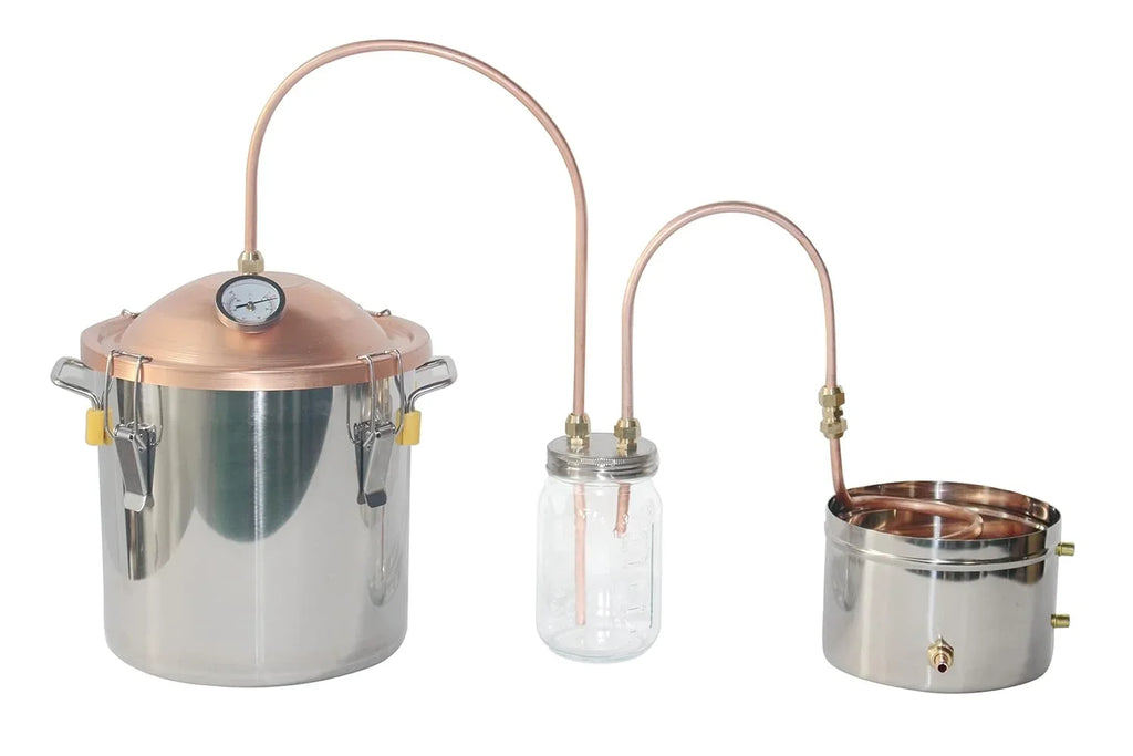 YINCHEN Copper Thump Distiller Still Water Pot Thumper Lid 5 with (Copper Gallon) Keg