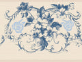Adhesive Wall in, 7 Vines Self Border Stick 15 Design, Dundee Peel Flowers ft Blue Scrolls Retro Wallpaper Border Deco's Damask - x and