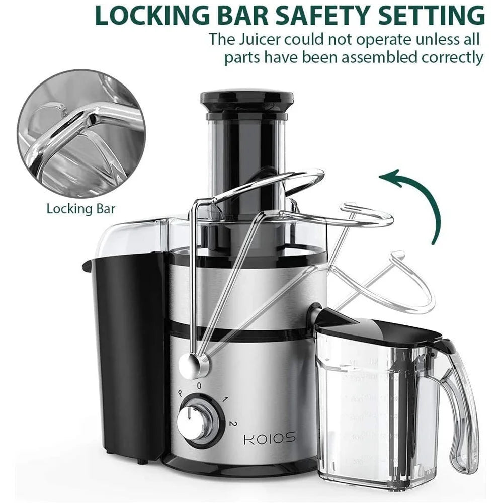 Function Fruits 3" Juicer with and Wide Extractors Chute Juicer, for Pulse Vegetables,Black Machine Centrifugal