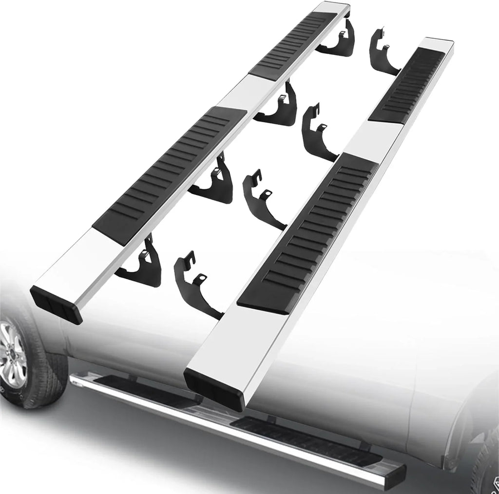 Silverado/Sierra Boards Fit bar Cab Crew 1500 2500/3500 2020-2024 Step Running ONINE Silverado/Gmc Aluminum Chrome 6" & Sierra Nerf Polished Chevy Custom 2019-2024 Side