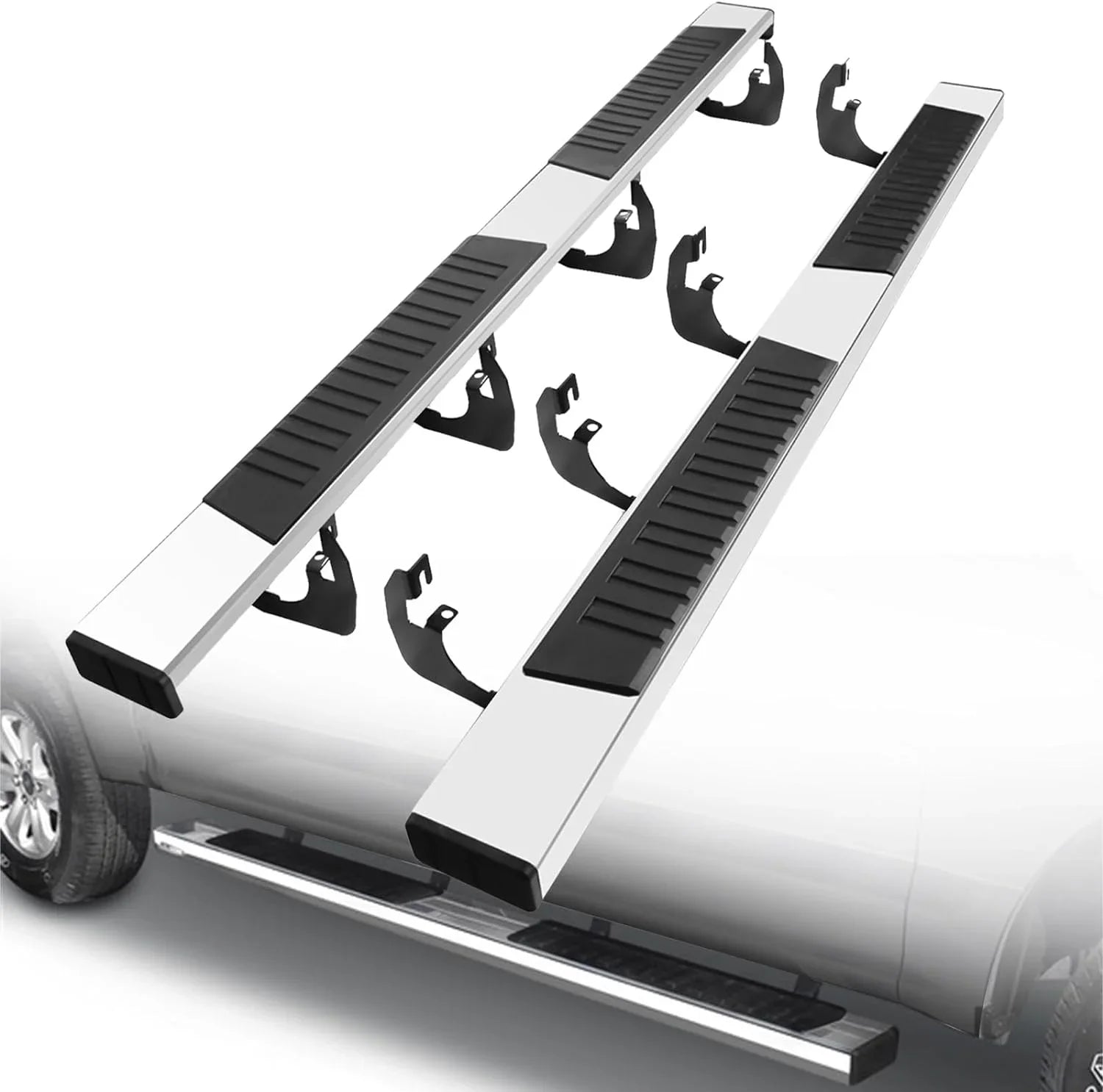 Silverado/Sierra Boards Fit bar Cab Crew 1500 2500/3500 2020-2024 Step Running ONINE Silverado/Gmc Aluminum Chrome 6" & Sierra Nerf Polished Chevy Custom 2019-2024 Side