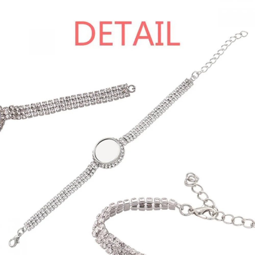 Pattern Chain Sweet Chocolatey Diamond Ice Anklet Bracelet Jewelry Cup Tennis