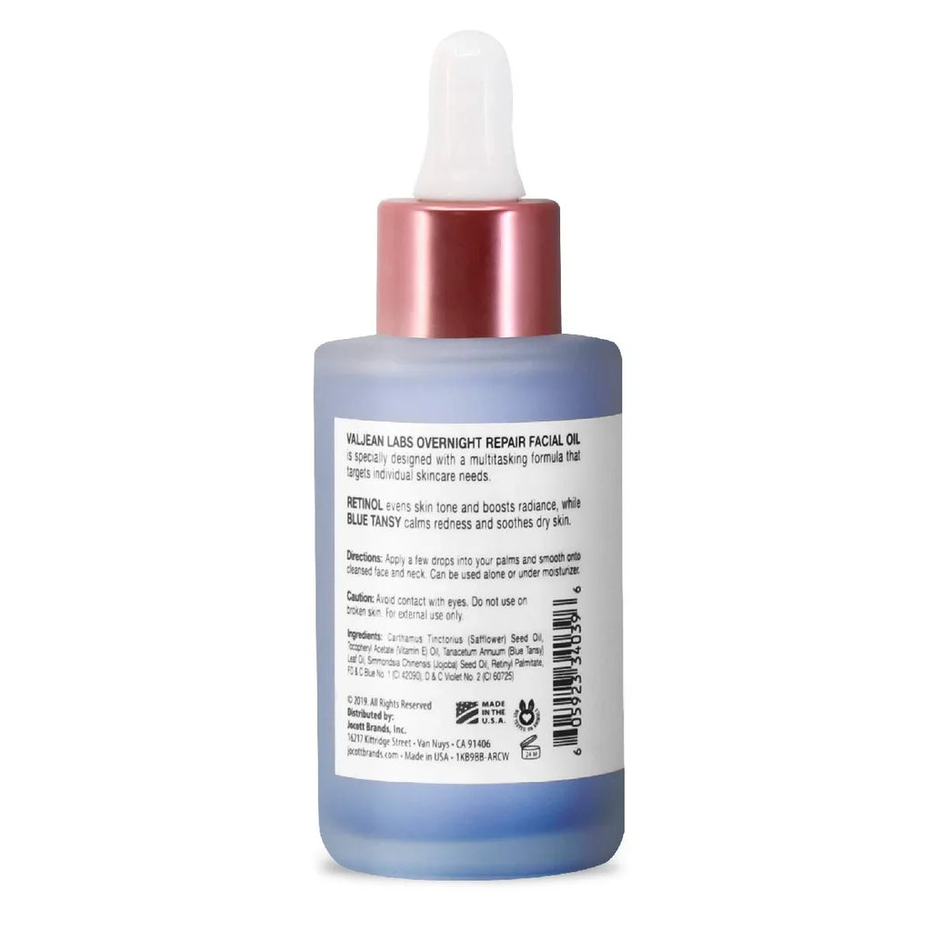 Calm Vegan(1.83 Labs Repair oz) and Retinol Tansy Even - - Oil Blue Redness Skintone, Free, Valjean Helps Overnight and Facial Soothe to Cruelty