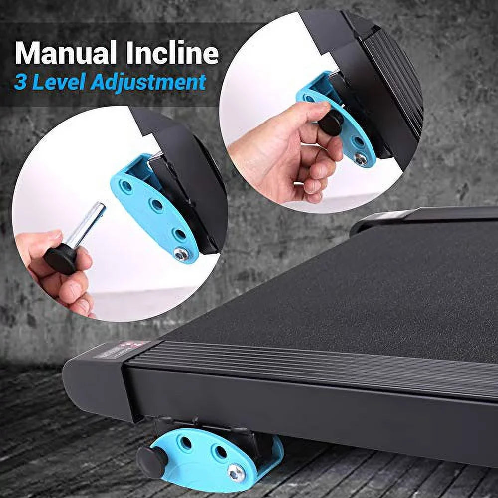 Foldable Digital Fitness Exercise Treadmill - SereneLife Electric Folding Smart Machine, Black
