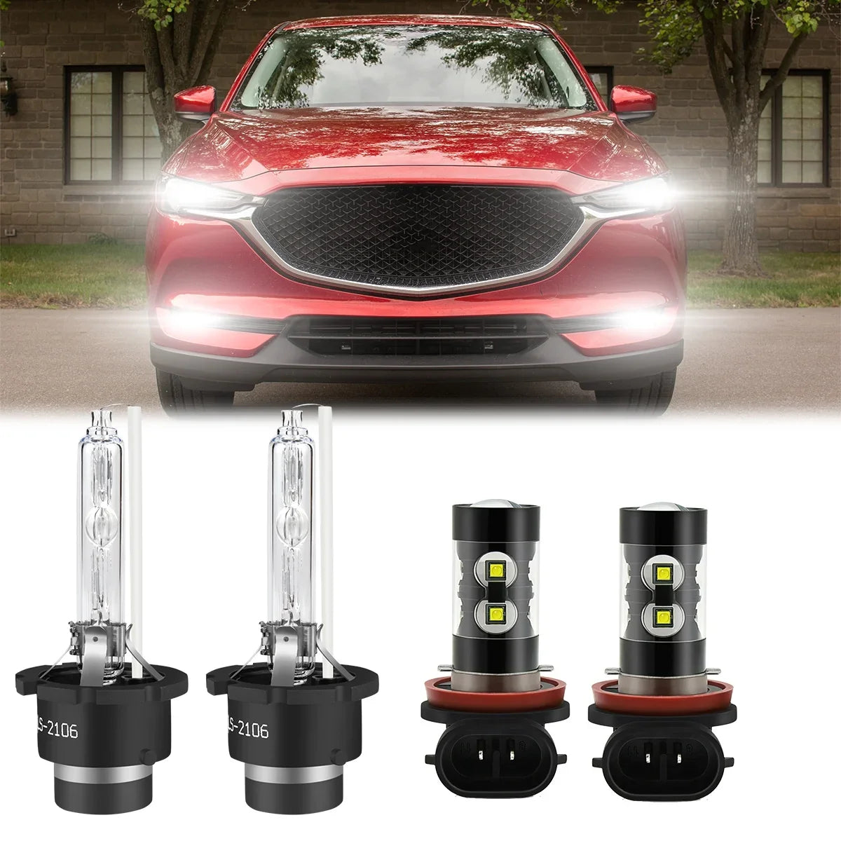 D4S H11 HID Mazda CX-5 SKN Lights 4pcs Bulbs H8 Headlight 2018 for Fog Led