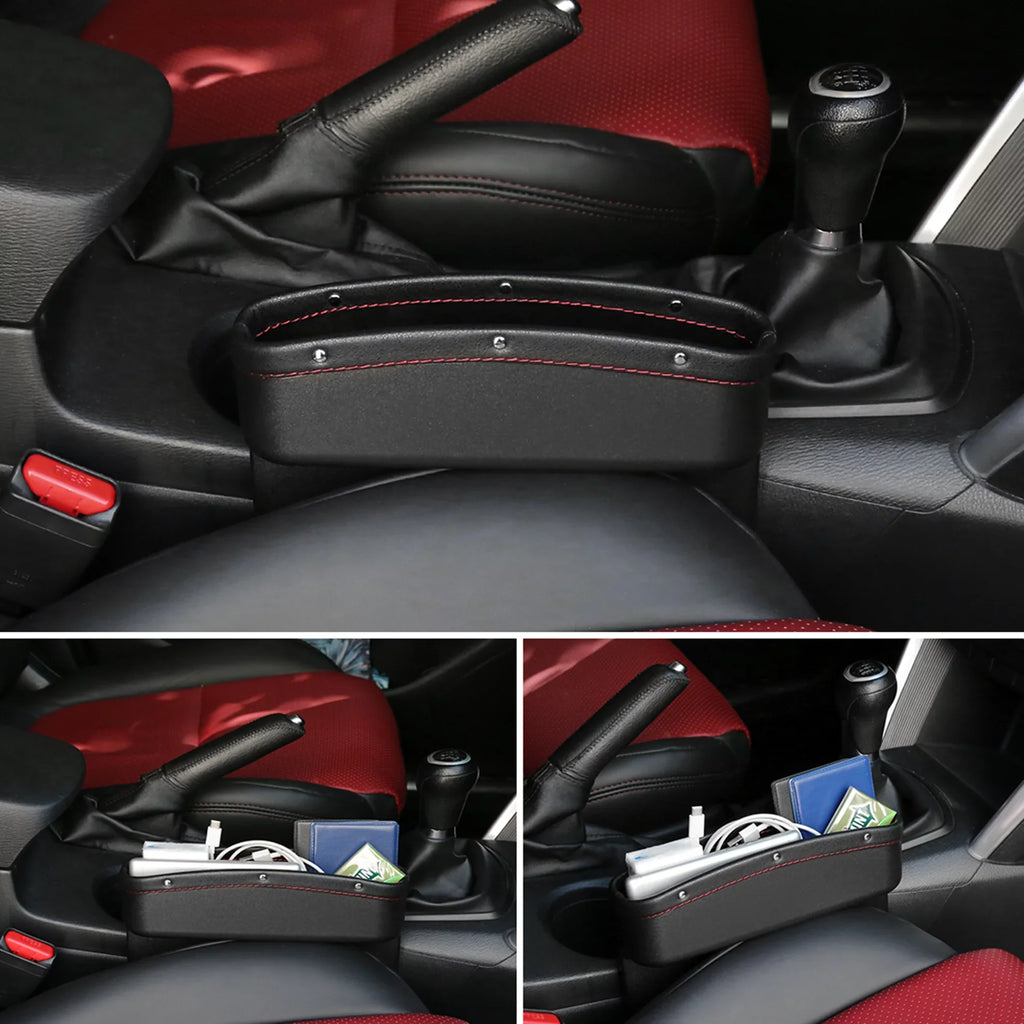 Gap Passenger Car Seat Black Box Storage Side Red Crevice 4pcs Driver