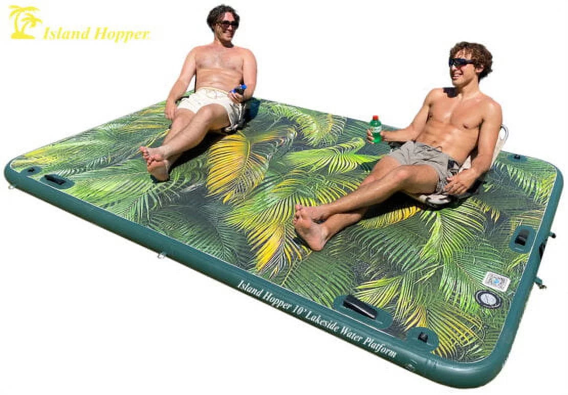 Hopper Bouncer Graphics Floating Series Dock Lakeside Tropical 10ft Slide Island & Inflatable