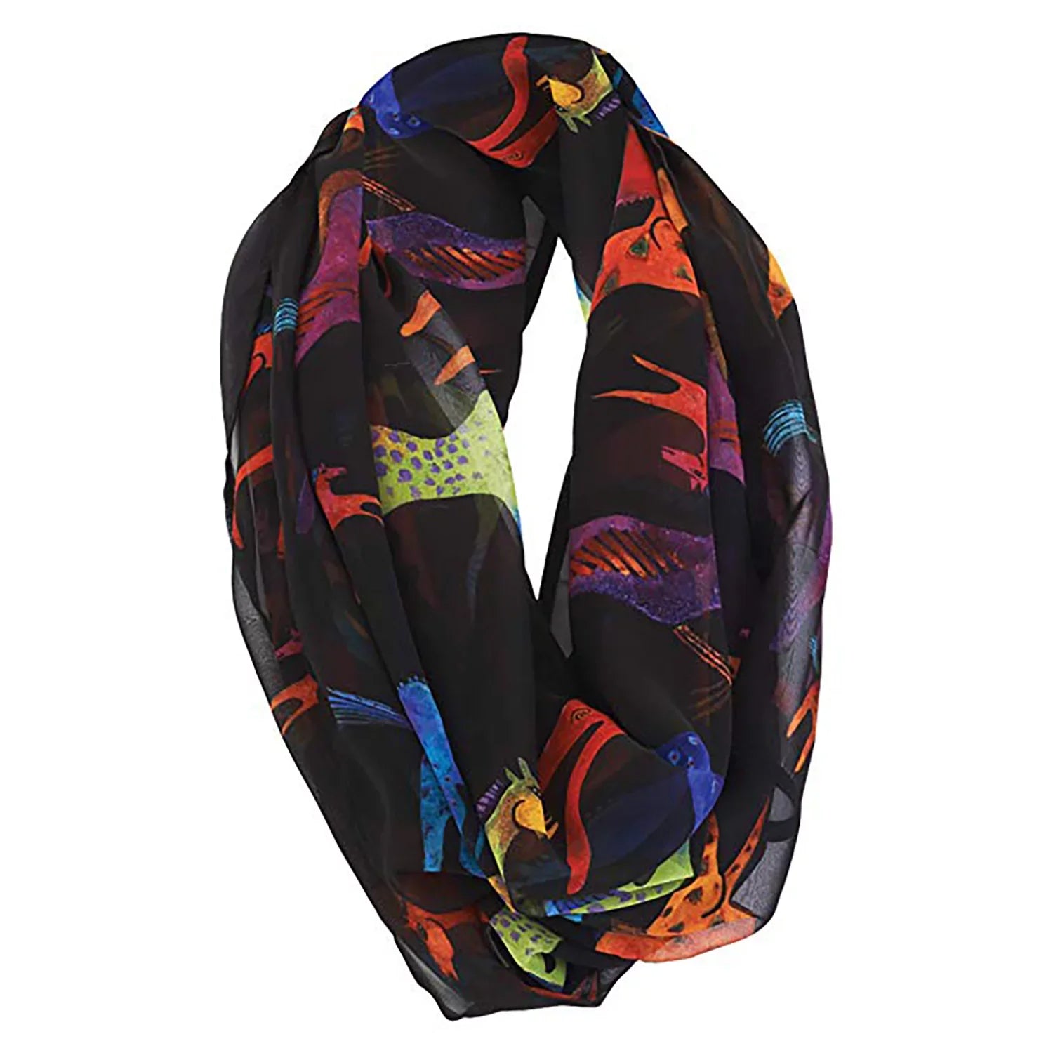 Artistic Wrap Dancing Burch Laurel Horses Infinity Scarf