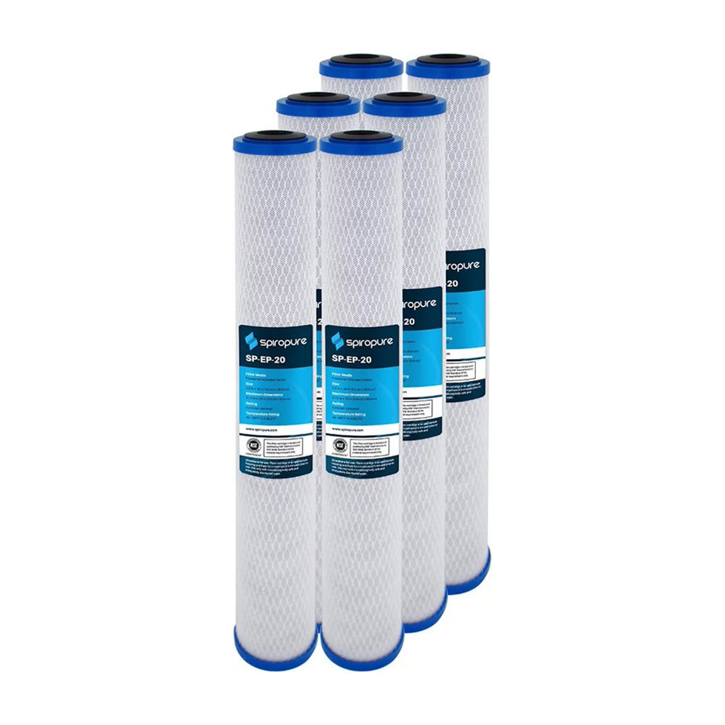 20 2.5 6 SpiroPure SP-EP-20 Carbon Water Filter Replacement, Pack Inch x