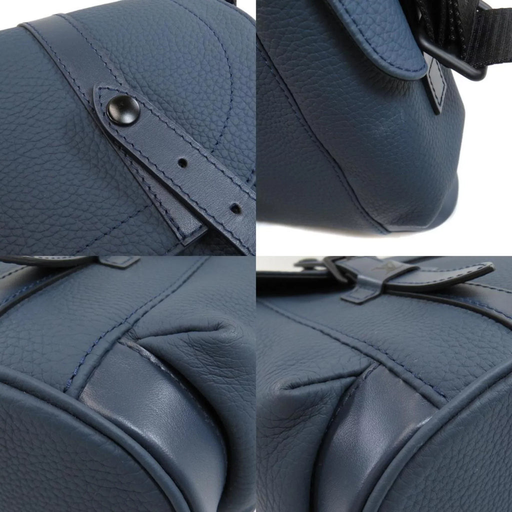 Bag Men's Leather Taurillon (Good) Vuitton Pre-Owned M58475 Christopher Shoulder Louis