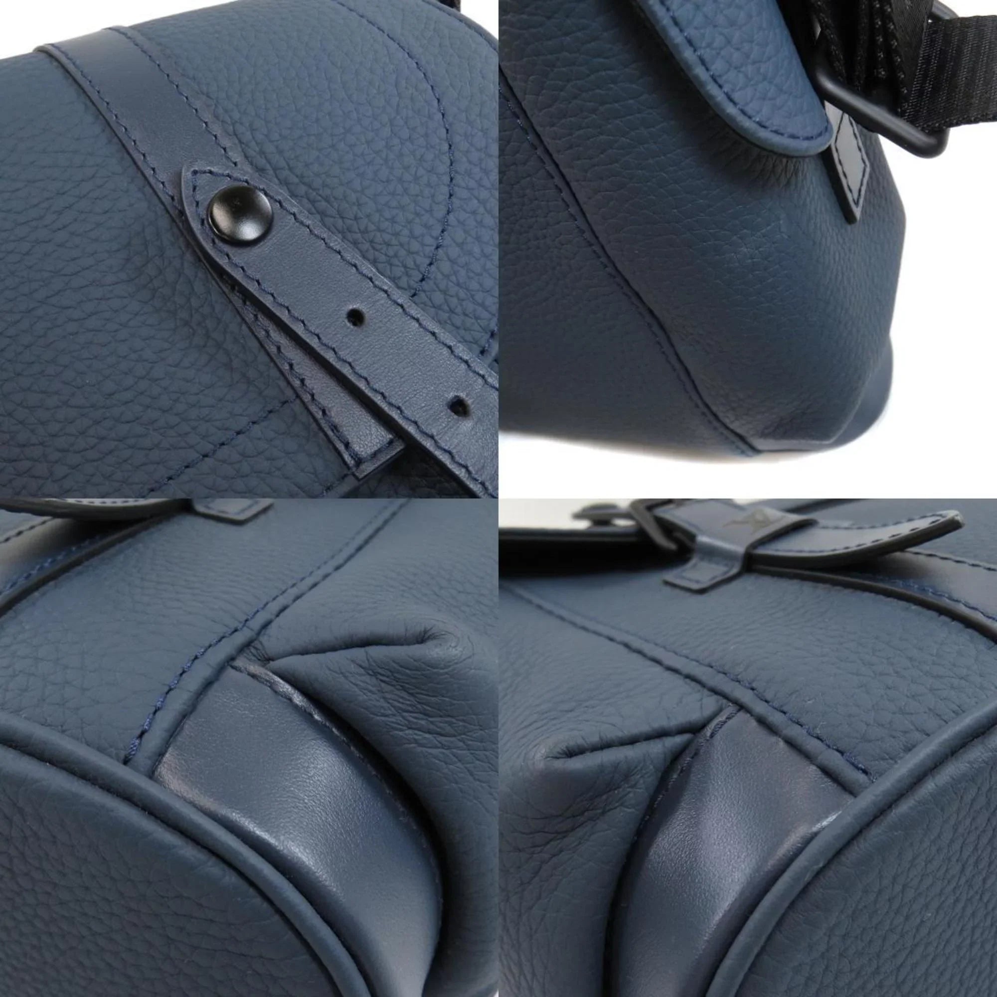 Bag Men's Leather Taurillon (Good) Vuitton Pre-Owned M58475 Christopher Shoulder Louis