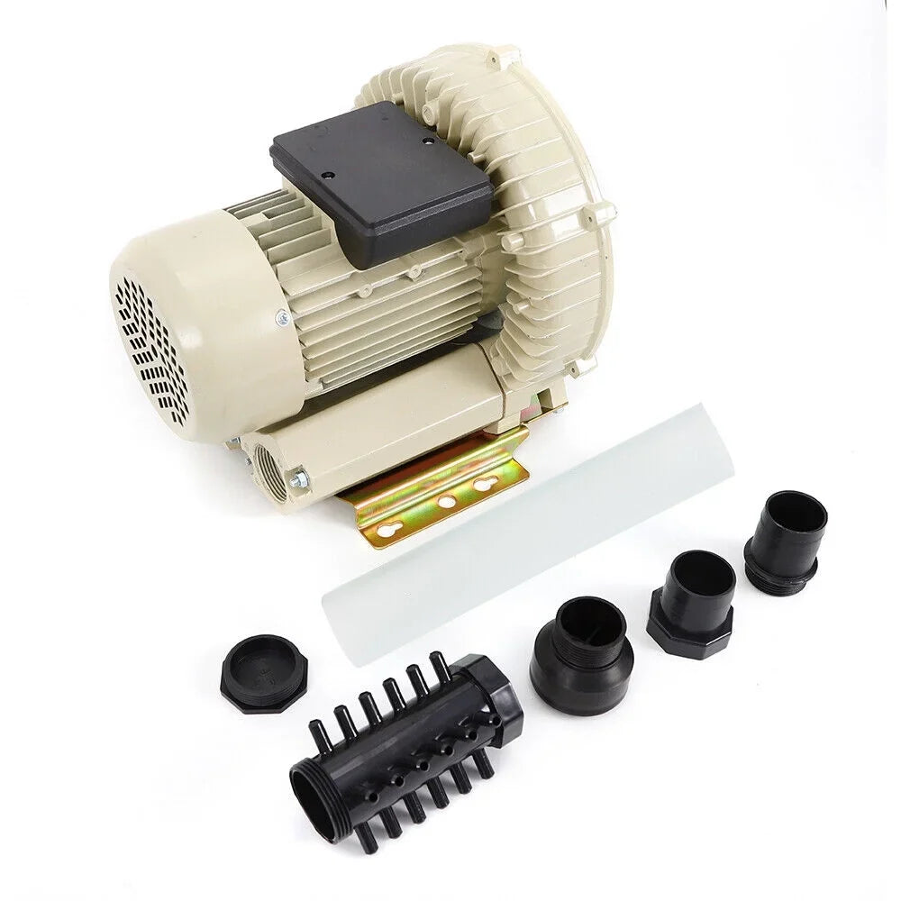 Industrial Aquaculture Pump Hydroponics Air Blower Aquarium Pond Blower Air High Pressure Fish 110V Miumaeov 370W