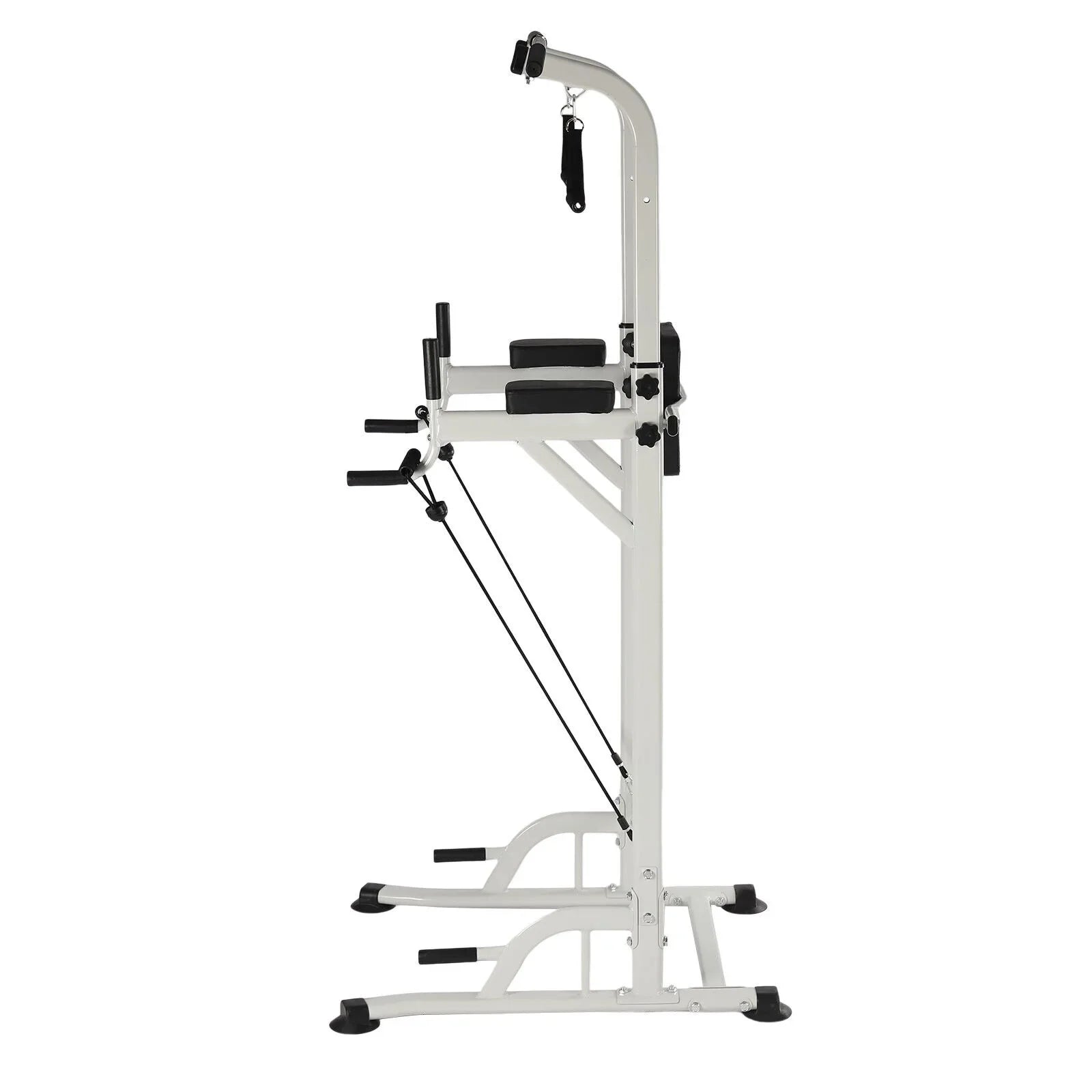 Black Power Pull Gym Chin Home Push Up Tower Adjustable Power Bar Tower Station Gym Home Dip Height