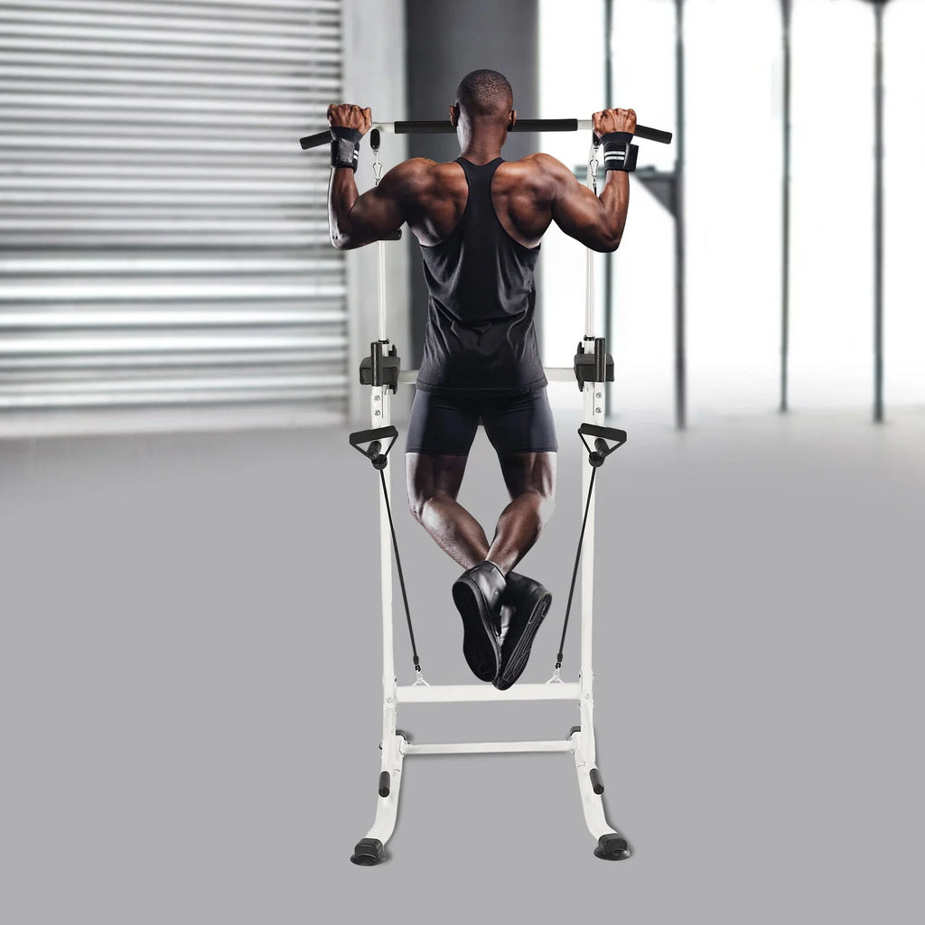 Black Power Pull Gym Chin Home Push Up Tower Adjustable Power Bar Tower Station Gym Home Dip Height
