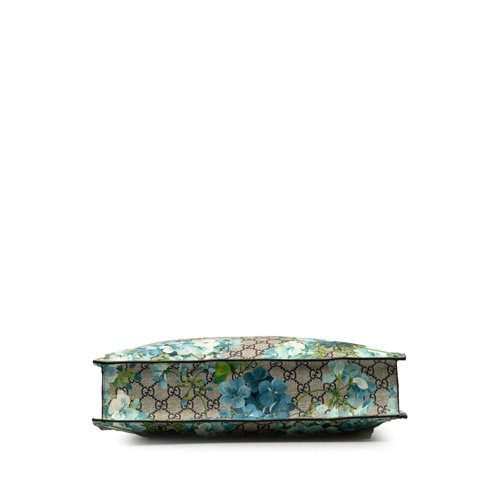 Gucci Soft (Good) Tote Authenticated Satchel Blue GG Convertible Blooms Coated Pre-Owned Unisex Supreme Fabric Canvas