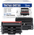 Cartridge Drum Yield Compatible DR730 ) DR730 TN760 for Set 2x Toner, DCP-L2550DW Unit Printer Unit High MFC-L2690DW and TN-760 Drum HL-L2350DW Toner Black (3x Brother MFC-L2710DW