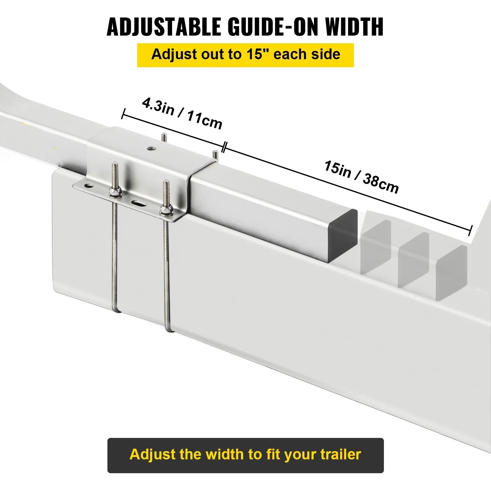 Accessories Boat Included, Guide ons, 60", One Steel Covers, or Boat Guide-on, PVC with Ski Tube Fishing Post for Complete Trailer Mounting Trailer Pair Trailer BENTISM Boat, Sailboat Galvanized