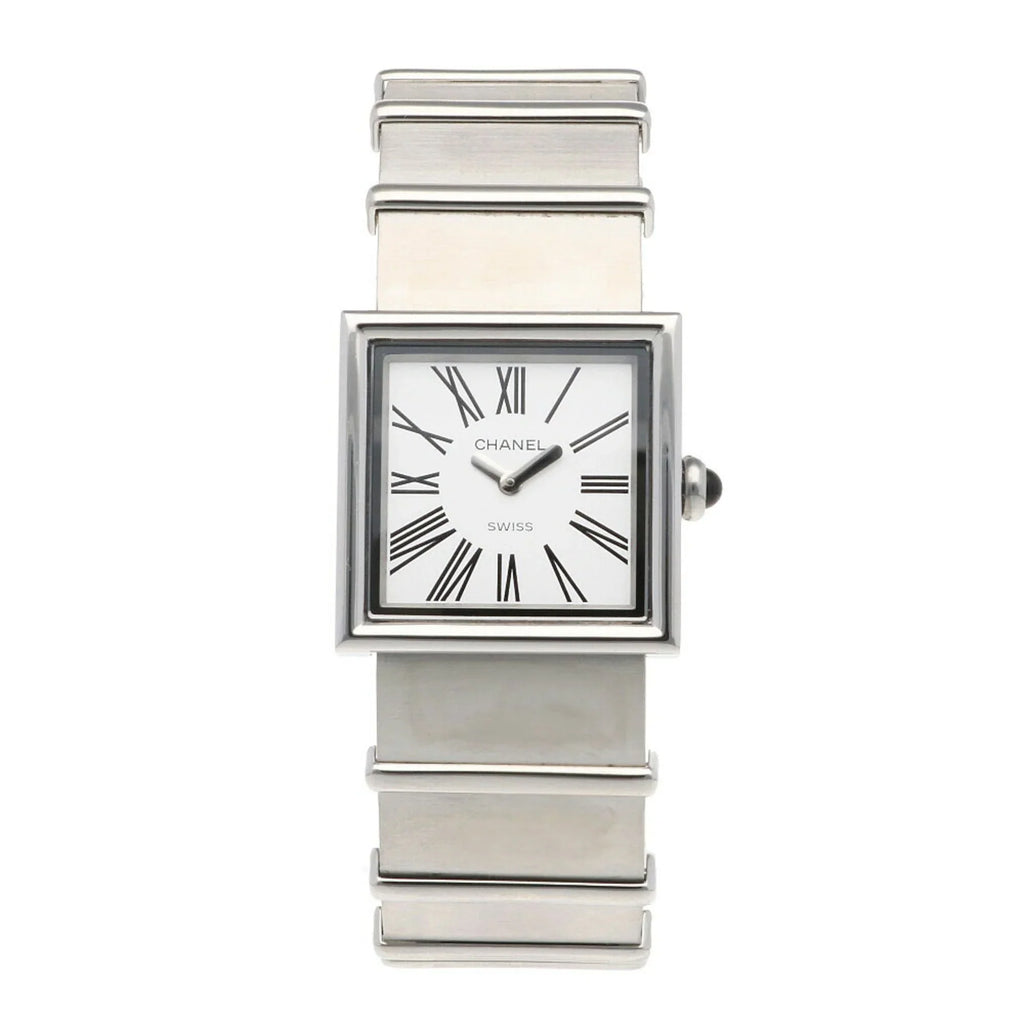 Wakeari CHANEL Pre-Owned Steel Quartz Watch Non-Waterproof (Fair) Stainless Mademoiselle Ladies