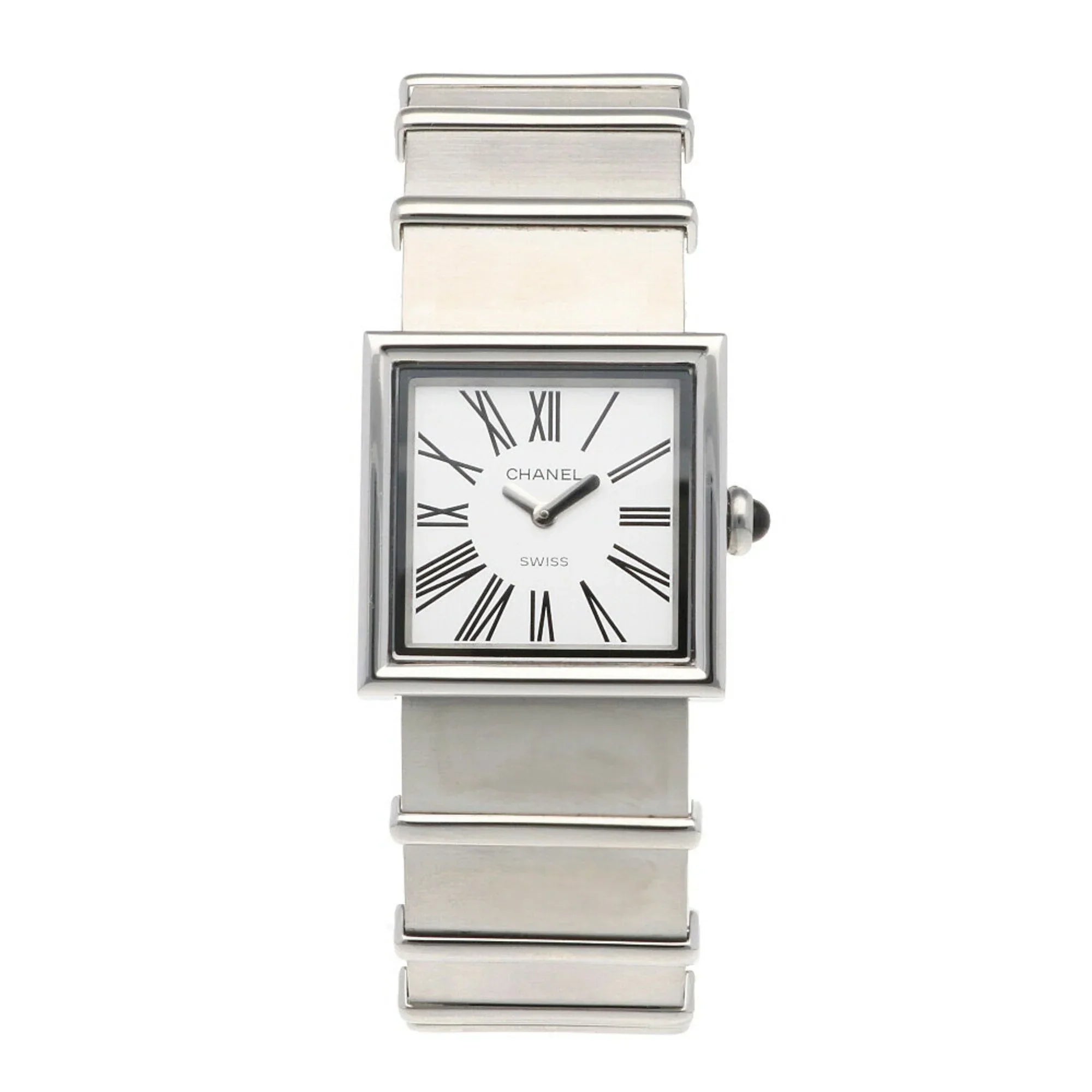 Wakeari CHANEL Pre-Owned Steel Quartz Watch Non-Waterproof (Fair) Stainless Mademoiselle Ladies