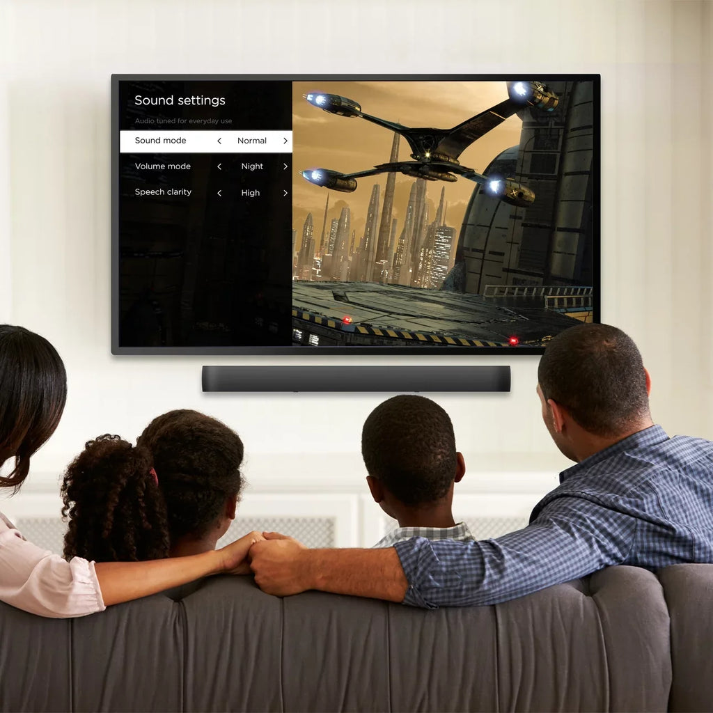 Smart Media 4K built-in onn Roku Player Soundbar Streaming with