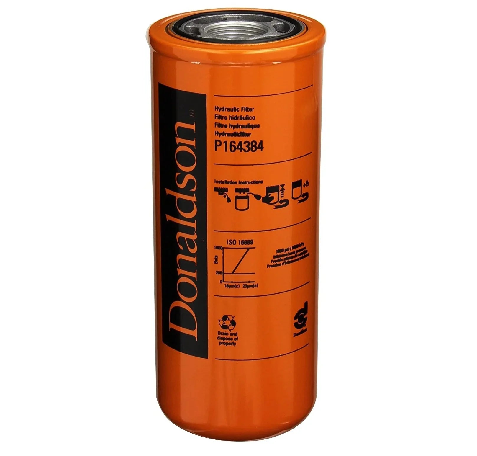 '- P164384 Duramax Hydraulic Spin-on, Donaldson Filter,
