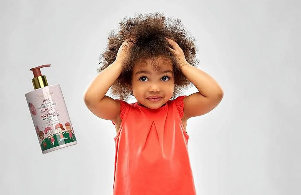 Kids: HAIR and Shampoo, Care Kids Vegan, Mask - Conditioner, and Strawberry Sensation Set for Tear-Free Hair Hair BABY Gentle,