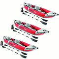 Vinyl Excursion Pro with Red Pack) Inflatable 2 & (3 Pump, Person Kayak Oars
