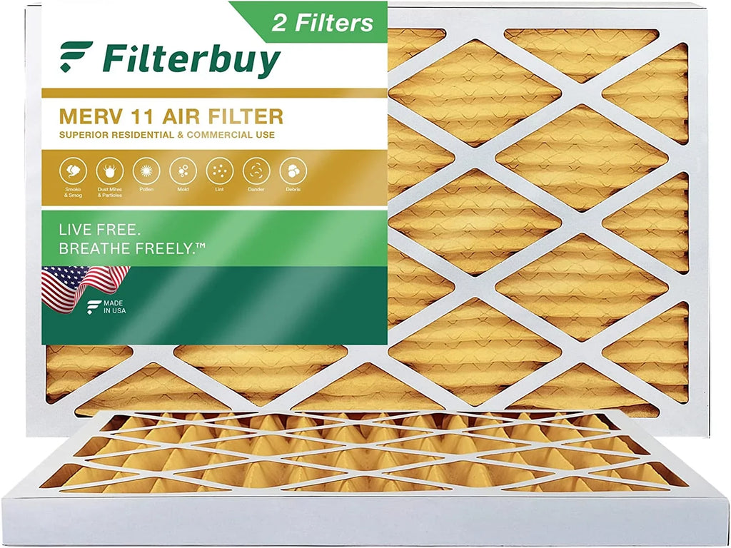 11 8x24x2 Pleated Filters Filterbuy (2-Pack) MERV HVAC AC Air Furnace