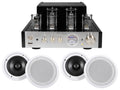 BluTube Theater Ceiling Amplifier/Home Rockville Speakers Receiver+(4) 8" Tube