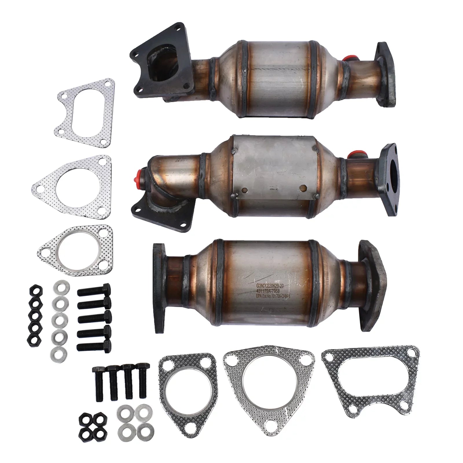 2005-2008 Set Replacement 3.5L Converters Pilot for GELUOXI Catalytic 45106-45107-45108 Honda