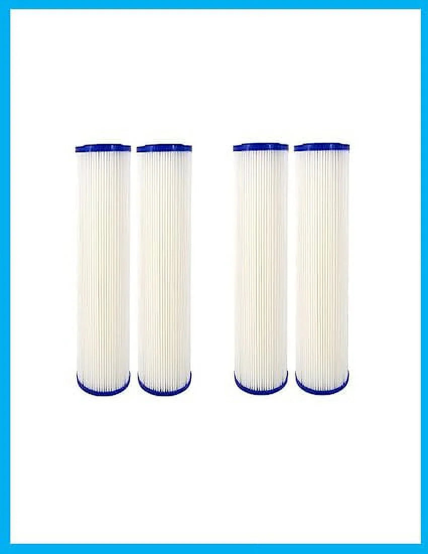 Pack to 4 Filter Filters (WPC0.35-975) Pleated 0.35 Sediment Compatible Micron 9.75"X2.75" of Watts