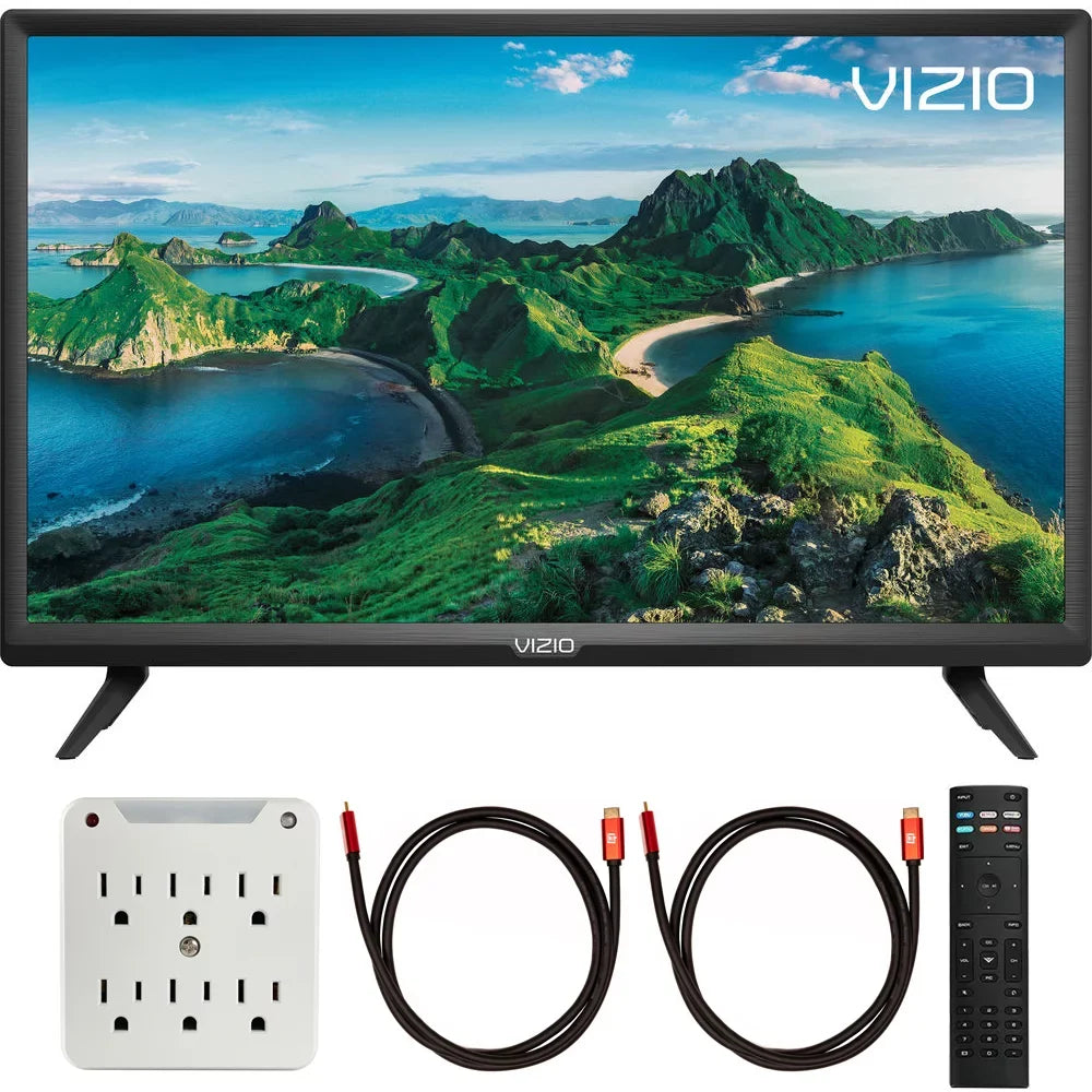 with Smart TV Adapter Deco 4K Bundle and Light inch with Vizio Gear Class D-Series 24 Of Night 6-Outlet D24f-G1 Pack HDMI 2.0 Universal 2019 2 6FT Cable Surge