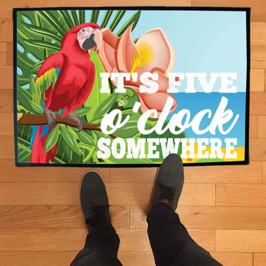 Somewhere Summer Doormat, Five Beach/Lake Doormat Outdoor O'clock It's