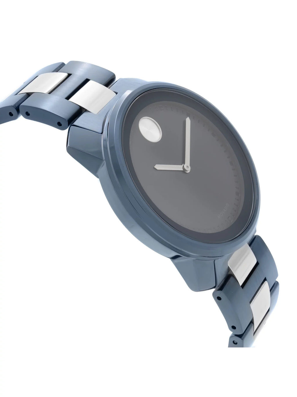 Steel Plated Movado Blue Quartz Bold Ion 3600422 Stainless Watch 42.5mm Mens