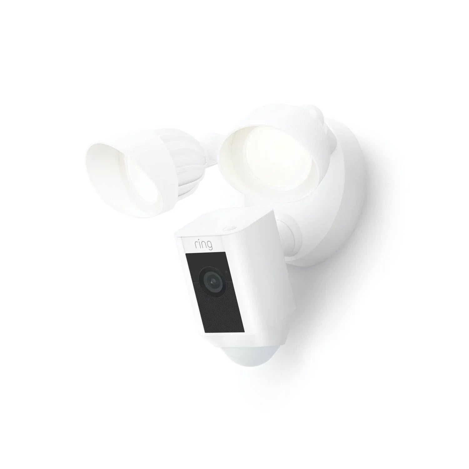 Plus Ring_Floodlight White, Release, IP/Network Cam with Outdoor, Restored Motion HD, 2021 Wired Activated (Refurbished) WiFi,