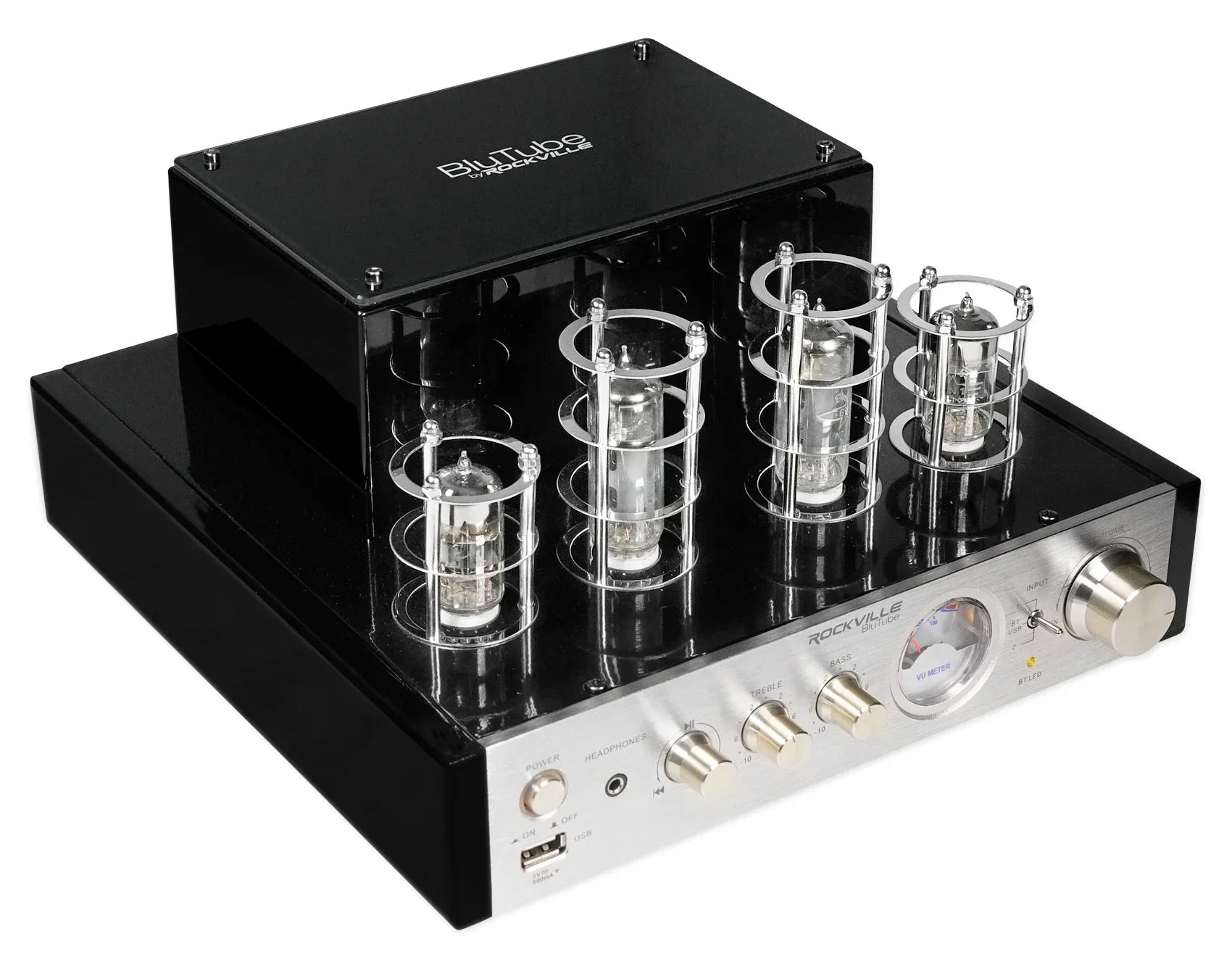 BluTube Theater Ceiling Amplifier/Home Rockville Speakers Receiver+(4) 8" Tube