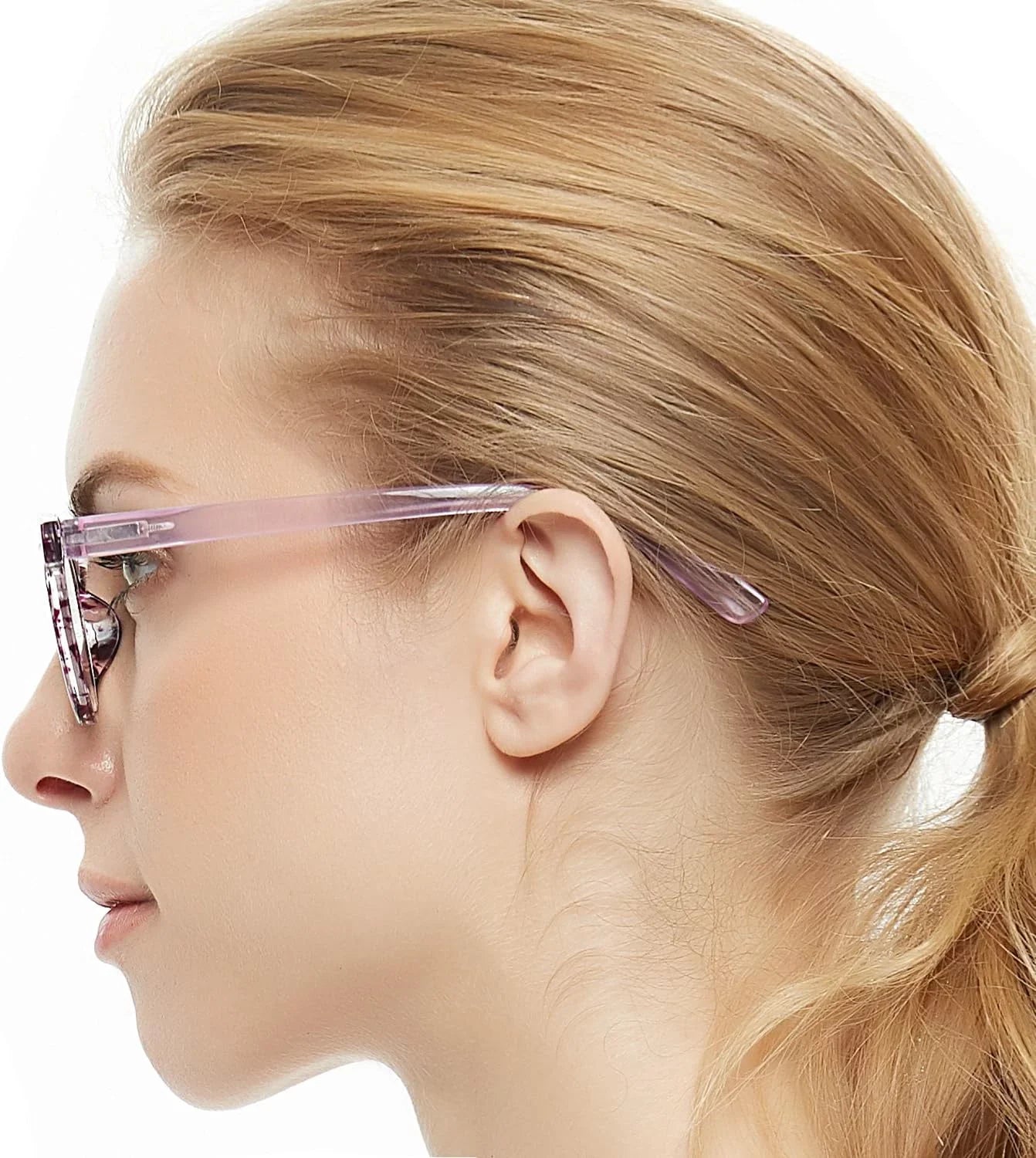 Designer Stylish Women(Purple,3.0) Glasses Lightweight Reading For frame CHIARI Acetate OCCI