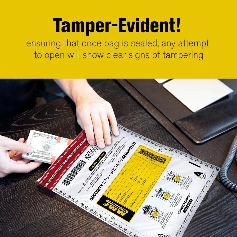 X Deposit Tamperevident MMF White - 12 Inches - 9 Bag 2362010N06