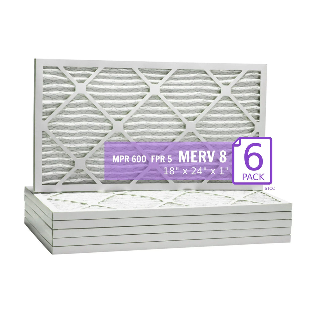 8, Pack) 18x24x1, Purolator Pleated Mechanical DMK80 (6 Filter, Surface Air MERV Extended